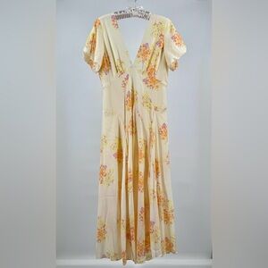Free People Floral Tea Combo Dress Size L NWT